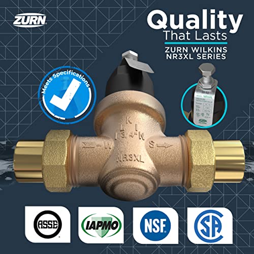 Zurn Wilkins 1-NR3XLDU 1" NR3XL Pressure Reducing Valve with Double Union FNPT Connection - size: 1 Inch