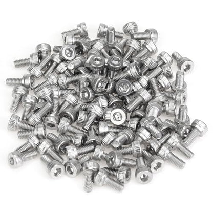 105 Pieces M3 x 6mm Socket Head Cap Screws, Thread Pitch 0.5mm, Sutemribor M3 Screws, 304 Stainless Steel, Fully Threaded, Silver - size: M3 x 6mm, style: Socket Head