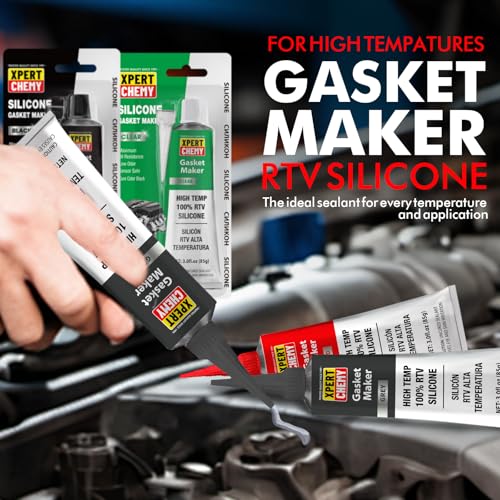 RTV Silicone Gasket Maker, High Temp Silicone Sealant for Automotive, Anti-Freeze RTV Resist Oil for Bonding Internal Combustion, Steam Turbines, Engines, Gearboxes, Pumps, Clear - style: Clear