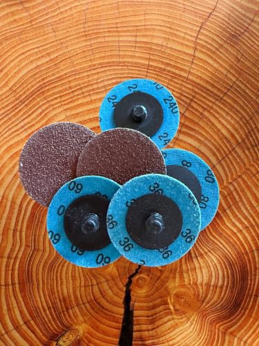 Surface Conditioning Discs, 50 Pcs, 36 60 80 120 240 Grit, Quick Change Abrasive Pads for Polishing, Deburring, Rust and Paint Removal