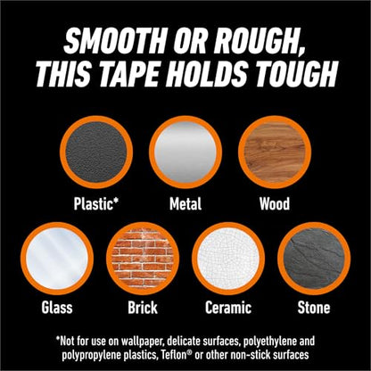 Gorilla Tough & Clear Double Sided Mounting Tape, Clear Tape, 1" x 150" (Pack of 12) - Weatherproof for Indoor or Outdoor - size: 12 - Pack
