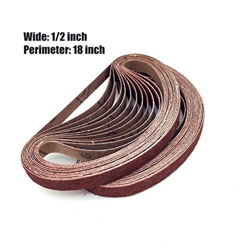 1/2 Inch x 18 Inch Sanding Belts, 120 Grit,24 Pack - color: 120 Grit, size: 1/2x18in