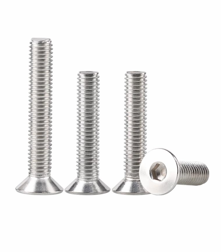 M2-0.4x30mm Flat Head Socket Cap Screws Bolts, Stainless Steel 18-8 (304), Bright Finish, Allen Socket Drive,Machine Screws Inner Hex Screw Fasteners Bolts, 50 Pcs - size: M2x30mm(50PCS)