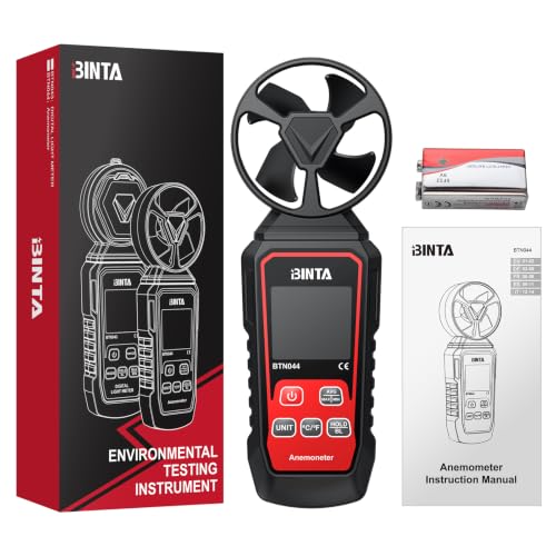 BINTA Handheld Digital Anemometer, Portable Wind Speed Meter with Backlight