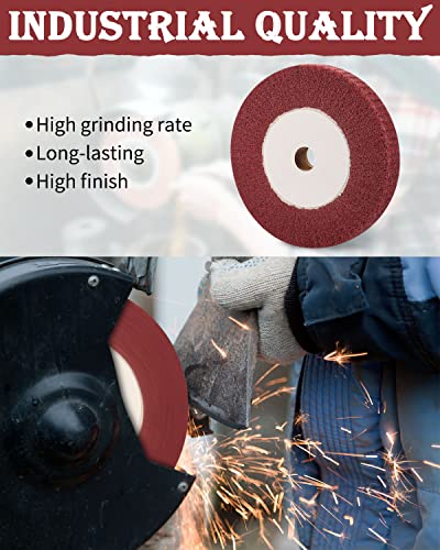 2Pcs 6" Bench Grinder Polishing Wheel, Size 1" Thickness for 0.8" Arbor