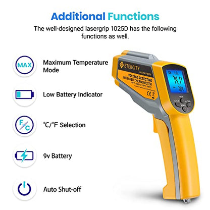 Etekcity Dual Laser Infrared Thermometer Temperature Gun, -58°F ~1022°F - color: Yellow 2 Laser, style: Classic