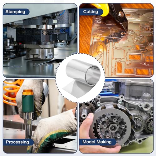 MECCANIXITY 301 Stainless Steel Foil Roll 0.08mmx50mmx2m Silver - size: 0.08mm x 50mm x 2m