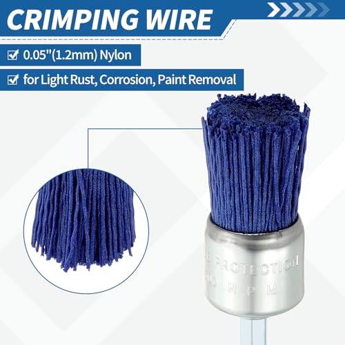 6Pack Wire Brush for Drill Set with 1/4" Hex Shank
