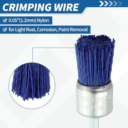 6Pack Wire Brush for Drill Set with 1/4" Hex Shank