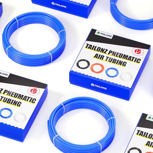TAILONZ Blue 6mm OD 4mm ID PU Air Hose Pipe Tube Kit 32 Meter 100ft - color: Blue, size: 6mm OD/100ft/32m