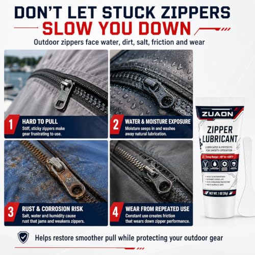 2oz Zipper Lubricant Metal Plastic Nylon Zippers Marine Zipper Lube - size: 2 OZ