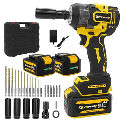 1/2" Cordless Impact Wrench 650N.m(480 Ft-lbs) Brushless Impact Gun
