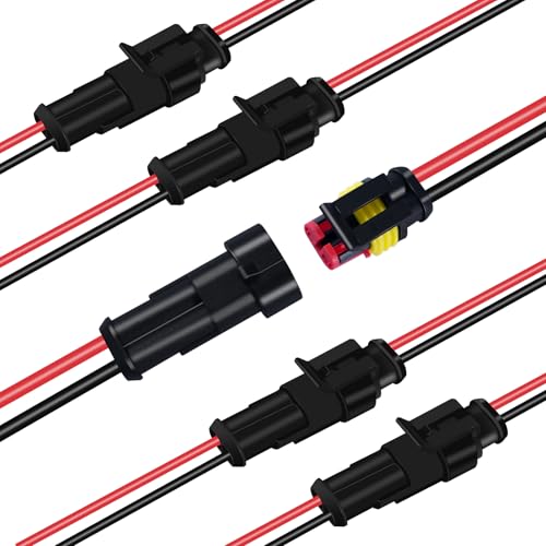 2 Pin Waterproof Electrical Connectors (5 Pack)
