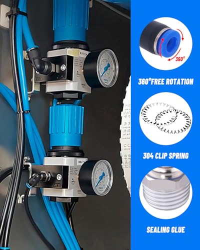 1/4" Air Line Tubing Kit, 32.8FT SAE J844 PA Nylon Air Hose Tubing