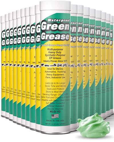 14oz Ultra Heavy Duty Green Grease Tube for Grease Gun - USA Made (50 Pack) - size: 14oz (50 Pack)