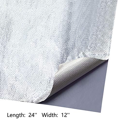 BBTO Heat Reflective Sheet Adhesive Backed Aluminized Fiberglass Heat Shield Tape Protection Barrier Heat Shield Resistant Material for Hose and Auto Use Heat Insulation Sheet(Silver, 12 x 24 Inch) - color: Silver, size: 12 x 24 Inch