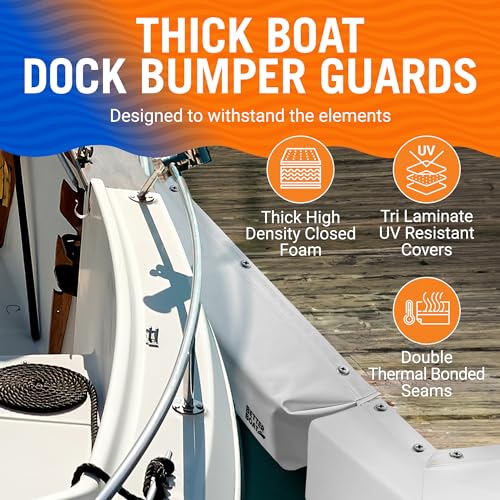 Dock Bumpers, 6x4 Inch High Density Foam Boat Dock Bumper Guards, Piling - style: 48"