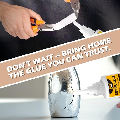 Metal Super Glue Liquid, Clear Instant Cyanoacrylate Adhesive for Metal - size: 2oz-thin