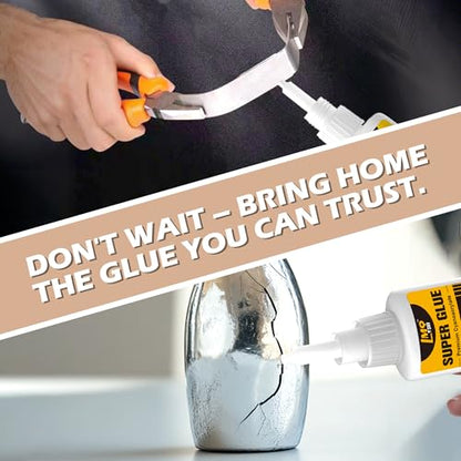 Metal Super Glue Liquid, Clear Instant Cyanoacrylate Adhesive for Metal - size: 2oz-thin