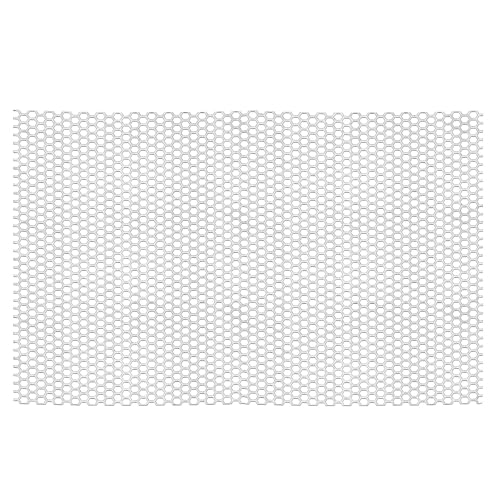 PATIKIL 15.7" x 11.8" Perforated Metal Sheets, 19Ga 0.24" Hexagonal Hole 304 Stainless Steel Mesh Stagger Expanded Perforated Metal Plate for Ventilation Grill Security Grates - size: 15.7" x 11.8"