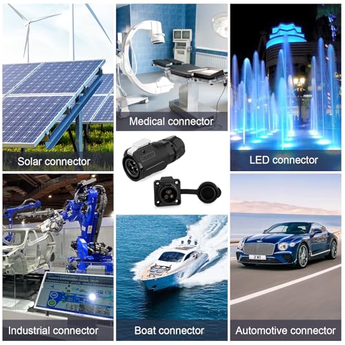 3 Pin Waterproof M16 Plastic Aviation Connector 10A 400V - style: 3PIN
