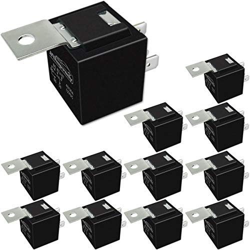 12V DC 5-pin 40/30AMP Automotive Relay Kit, SPDT Power Trim and Tilt Relay - size: 5-pin: 12 relays