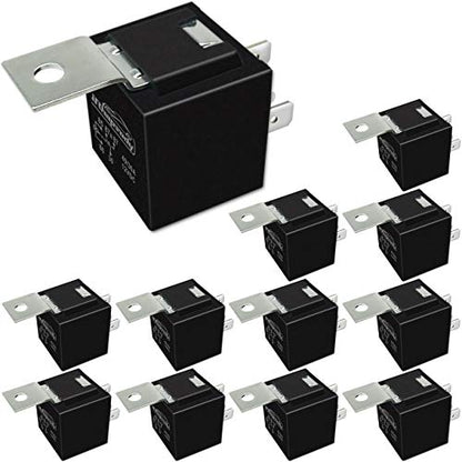 12V DC 5-pin 40/30AMP Automotive Relay Kit, SPDT Power Trim and Tilt Relay - size: 5-pin: 12 relays