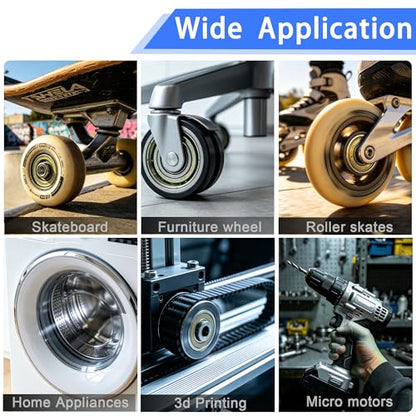 Dianrui 68 PCS 693ZZ/ 623ZZ/ 624ZZ/ 685ZZ/ 687ZZ/ 627ZZ Ball Bearings Assortment Kit, Small Bearings Carbon Steel Deep Groove Bearing, for Furniture Wheel, Roller Skates, 3D Printing and ect —6 Size - size: 693ZZ/ 623ZZ/ 624ZZ/ 685ZZ/ 687ZZ/ 627ZZ