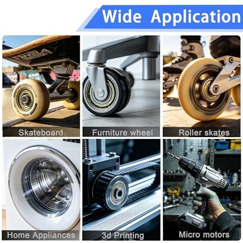 Dianrui 68 PCS 693ZZ/ 623ZZ/ 624ZZ/ 685ZZ/ 687ZZ/ 627ZZ Ball Bearings Assortment Kit, Small Bearings Carbon Steel Deep Groove Bearing, for Furniture Wheel, Roller Skates, 3D Printing and ect —6 Size - size: 693ZZ/ 623ZZ/ 624ZZ/ 685ZZ/ 687ZZ/ 627ZZ