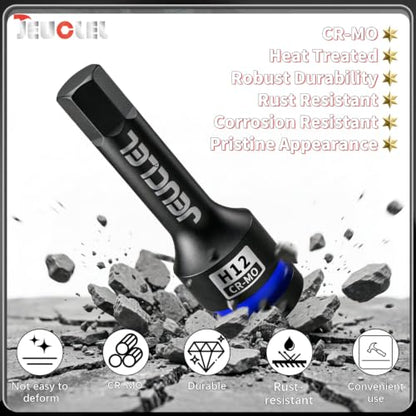 12mm Hex Impact Bit Socket, H12 1/2" Drive Allen Socket, Cr-Mo - size: 1PC | H12 12MM