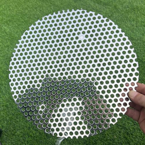 12" Diameter Round Slices Perforated Metal Sheets 19 Gauge Opening 1/3"(About 8 mm) Expanded Metal Mesh Perforated Plate 304 Stainless Steel Sheet Mesh Round Screen Panel Decorative Me - size: Round 12"