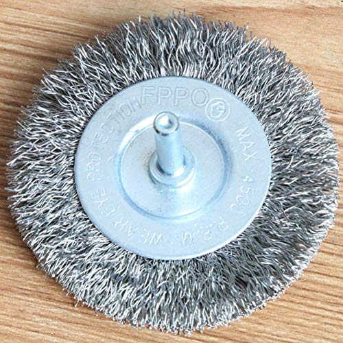 FPPO 4PCS 3 Inch Stainless Steel Wire Wheel Brushes Kit for Drill with 1/4-Inch Shank,Wire Wheels for Power-Operated Grinders (Pack of 2) - size: 3 inches (Pack of 2)