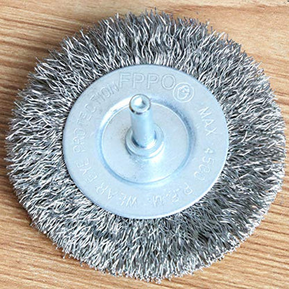 FPPO 4PCS 3 Inch Stainless Steel Wire Wheel Brushes Kit for Drill with 1/4-Inch Shank,Wire Wheels for Power-Operated Grinders (Pack of 2) - size: 3 inches (Pack of 2)