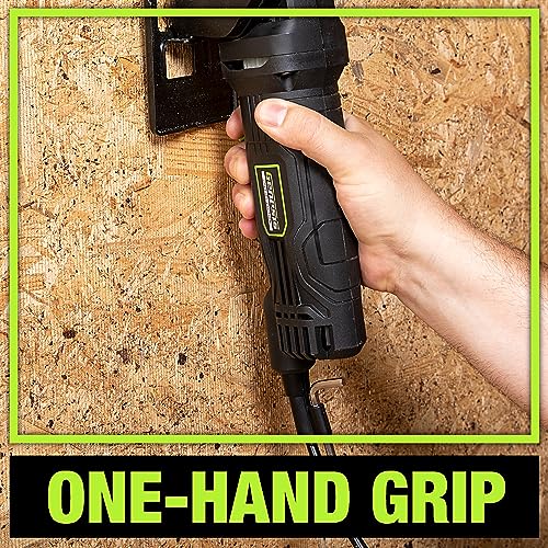 Genesis GCS445SE 4.0A 4-1/2-Inch Compact Circular Saw | 24T Carbide-Tipped Blade | 3,500 RPM | 45° Bevel | Depth Adjustment | Parallel Guide | Vacuum Adapter - style: Mini Circular Saw 4-1/2"