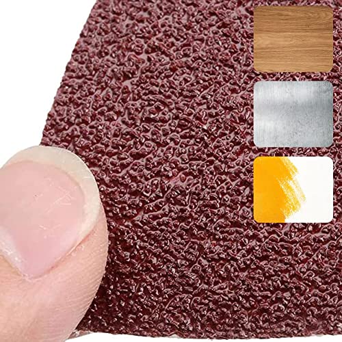 200Pcs 80mm 3-1/8 Inch Triangular Oscillating Multi Tool Sanding Pads Kit