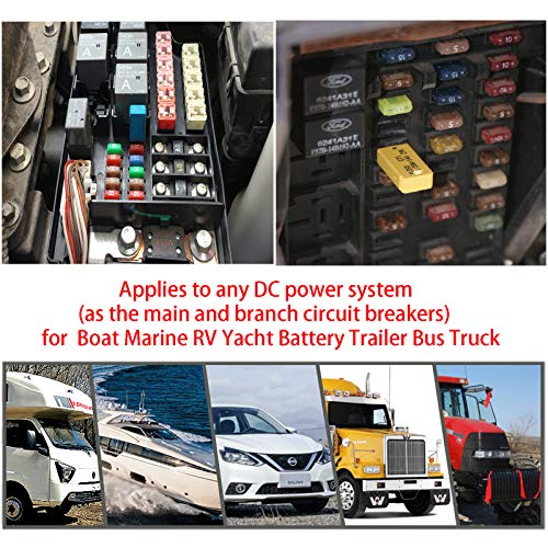 DC 10 PCS 20 Amp Auto-Reset ATM Mini Circuit Breaker （10A-30A） Blade Fuses Assortment Kit for Boat Marine RV Yacht Battery Trailer Bus Truck - style: 20A