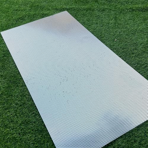 Aluminum Perforated Metal Sheets 36"x18" 16 Gauge Expanded Metal Mesh Aluminum Opening 1/8" 0.12 inch (About 3 mm) Perforated Steel Sheet Aluminum Mesh Screen Decorative Metal Mesh - size: 36" X 18"