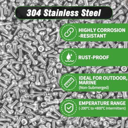 120 Pcs M2 x 30mm Button Head Socket Cap Screws - 304 Stainless Steel - size: M2x30