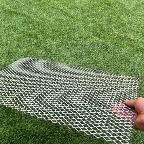 24"X16" 14 Gauge Expanded Metal Sheet Metal Diamond Mesh 0.4"X0.8" Expanded & Perforated Sheets Raised Mesh-for Screen Door Grill,Window Security Grill Screen Door Protector - size: 24"x16"
