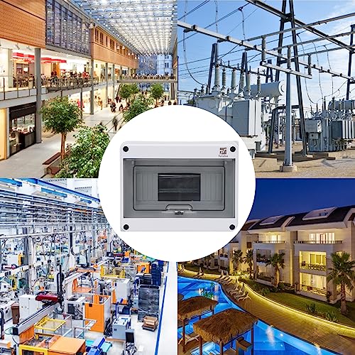 8 Way Circuit Breaker Box, IP65 Waterproof, for Indoor and Outdoor - style: 8 WAY-7.9*6.1*3.7Inch