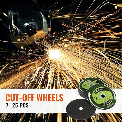 7 Inch Cutting Discs 25 Pack 7" x 1/16" x 7/8" Cut Off Wheels Fits Angle Grinder Cutting Wheel for Metal and Stainless Steel Grinder - style: 7 inch