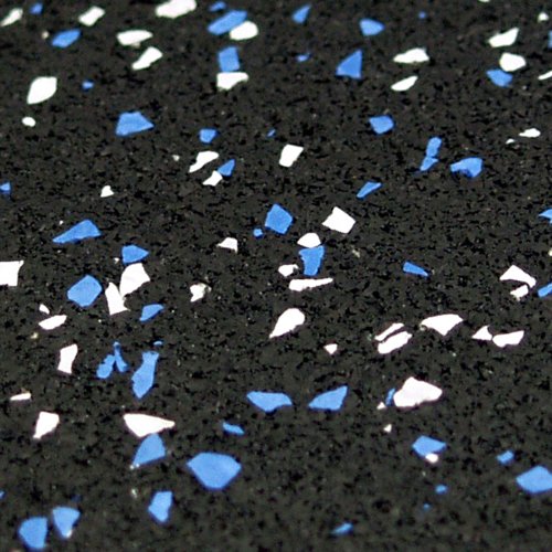 Rubber-Cal Elephant Bark Flooring 3/8-inch T x 4-feet - color: Blue Steel, size: 60"L x 48"W x 0.4"Th