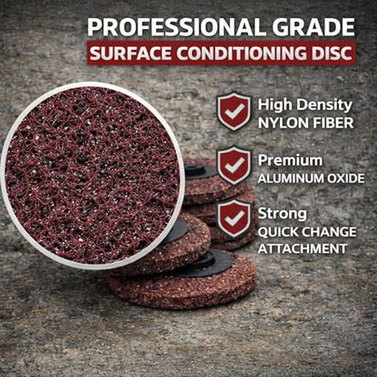 25-Pack 2" Medium Surface Conditioning Sanding Discs