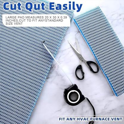 Glooglitter 2 Pieces 8D Washable Air Filter Reusable Replacement Air Filter 30 x 20 Inch Cut to Fit Air Conditioner Filters for Air Conditioning HVAC Furnace Vents