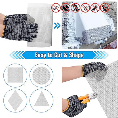 Valchoose 4PACK Stainless Steel Woven Wire Mesh Never Rust 11.8"X8.2" - size: 11.8"X8.2"(300X 210mm)