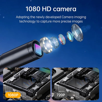 Endoscope Camera with Light, 4.3" 1080P HD Borescope, 16.5ft Semi-Rigid