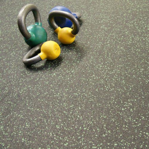 Rubber-Cal Elephant Bark Flooring 3/8-inch T x 4-feet - color: Green Dot, size: 60"L x 48"W x 0.4"Th