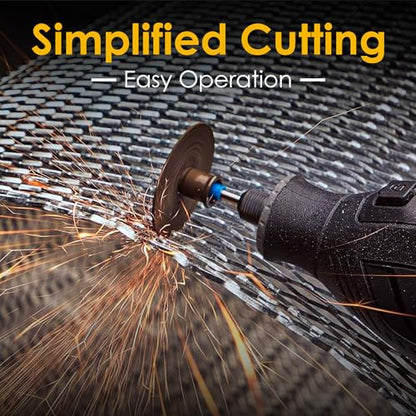 44 Pcs Black Cutting Wheel Set Compatible with Plastic for Rotary Tool - color: Black