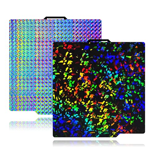 257x257mm PEF H1H Build Plate for Bambu Lab P1P/P1S/X1/X1C/X1E/A1 3D Printer, Smooth Flake PEF+ Phantom H1H Spring Steel Build Plate Sheet - color: Flake+ Phantom