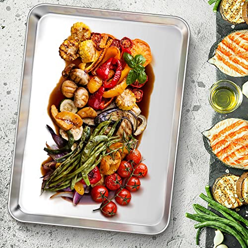 TeamFar Baking Sheet, 17.6"x 13" x 1" Stainless Steel Large Cookie Sheet - size: 17.6" x 13" x 1"
